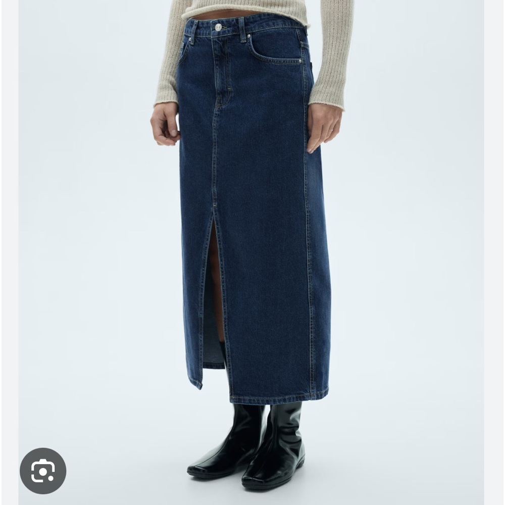 MANGO denim front slit skirt NWithout tags
